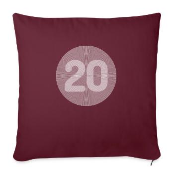 20 - Sofa pillowcase 17,3'' x 17,3'' (45 x 45 cm) - burgundy - Front