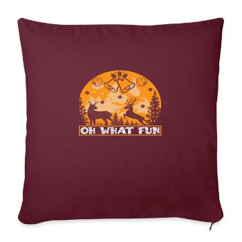 Oh quel plaisir - Housse de coussin décorative 45 x 45 cm - bordeaux - Devant