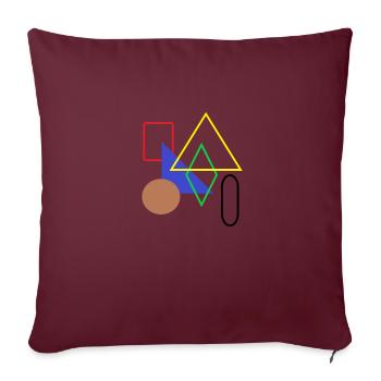 Formes de base Géométrie Formes géométriques Motifs - Housse de coussin décorative 45 x 45 cm - bordeaux - Devant