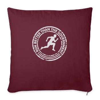 run better than government - Sofa pillowcase 17,3'' x 17,3'' (45 x 45 cm) - burgundy - Front