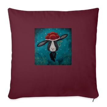 Lapin de la Forêt-Noire original - Housse de coussin décorative 45 x 45 cm - bordeaux - Devant