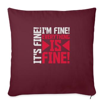 Tout va bien devis - Housse de coussin décorative 45 x 45 cm - bordeaux - Devant
