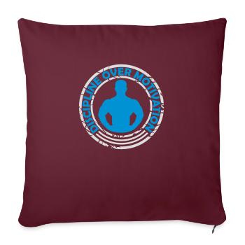 Citation de discipline sur la motivation - Housse de coussin décorative 45 x 45 cm - bordeaux - Devant