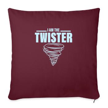 Je suis le météorologue météorologue de météorologie Twister - Housse de coussin décorative 45 x 45 cm - bordeaux - Devant