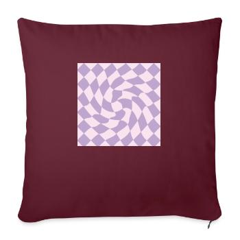 Schachbrettmuster Violett - Sofakissenbezug 45 x 45 cm - Burgunderrot - Vorne