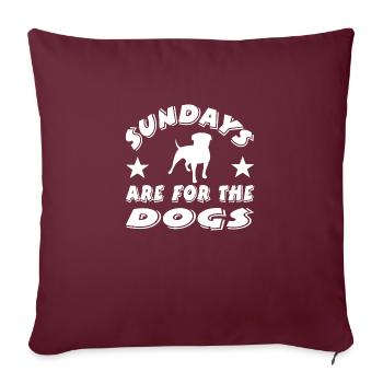 Canine - Housse de coussin décorative 45 x 45 cm - bordeaux - Devant