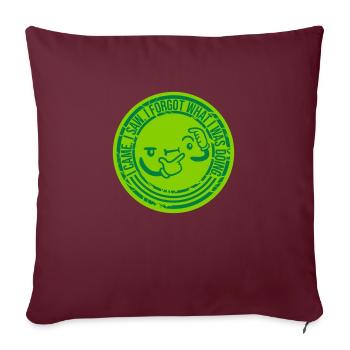 Je suis venu voir oublier - Housse de coussin décorative 45 x 45 cm - bordeaux - Devant