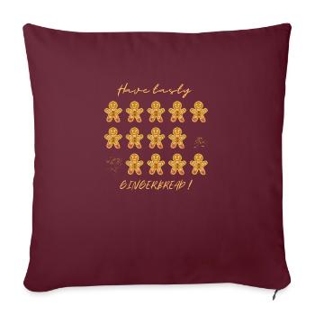 Pain d’épices savoureux - Housse de coussin décorative 45 x 45 cm - bordeaux - Devant