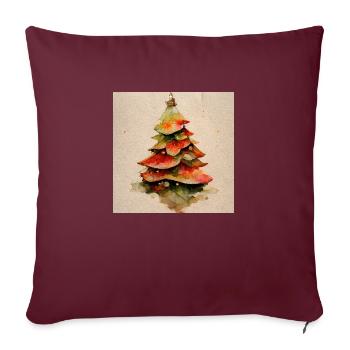 Weihnachten 22 - Sofakissenbezug 45 x 45 cm - Burgunderrot - Vorne