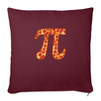 Journée de retour à l’école de Pizza Pi - Housse de coussin décorative 45 x 45 cm - bordeaux - Devant