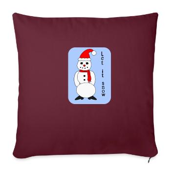Laisser neiger - Housse de coussin décorative 45 x 45 cm - bordeaux - Devant