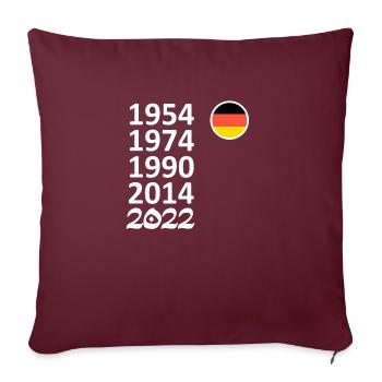 Coupe du monde, 2022, Football, Allemagne - Housse de coussin décorative 45 x 45 cm - bordeaux - Devant