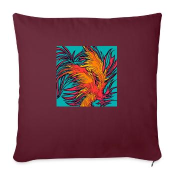 Illustration d’un phénix, style vectoriel - Housse de coussin décorative 45 x 45 cm - bordeaux - Devant