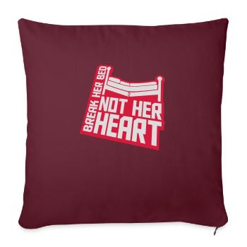 Briser sa citation de lit - Housse de coussin décorative 45 x 45 cm - bordeaux - Devant