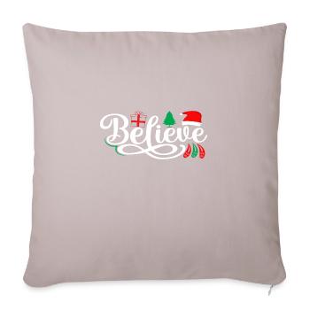 Believe - Sofa pillowcase 17,3'' x 17,3'' (45 x 45 cm) - light taupe - Front