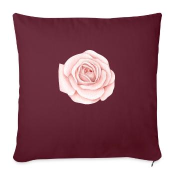 Rose - Housse de coussin décorative 45 x 45 cm - bordeaux - Devant