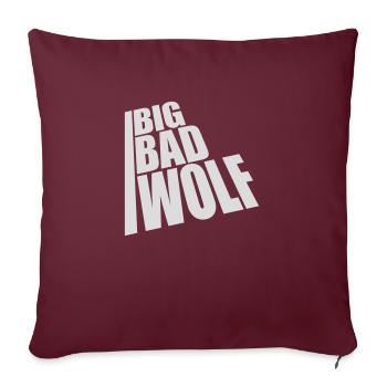 Citation du Grand Méchant Loup - Housse de coussin décorative 45 x 45 cm - bordeaux - Devant