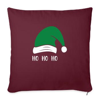 HO HO HO - Sofakissenbezug 45 x 45 cm - Burgunderrot - Vorne