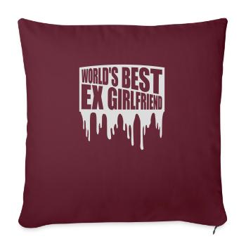La meilleure ex petite amie du monde - Housse de coussin décorative 45 x 45 cm - bordeaux - Devant