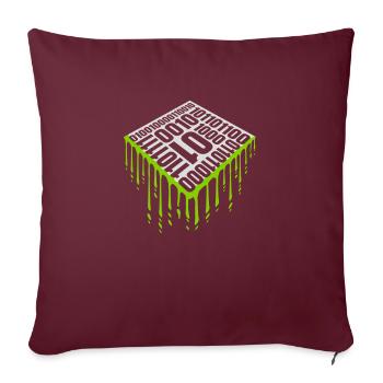 Langage de programme de code binaire - Housse de coussin décorative 45 x 45 cm - bordeaux - Devant
