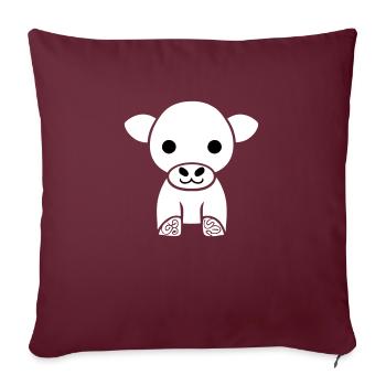 vache mignon animaux animaux de ferme drôles vaches vecteur 1 - Housse de coussin décorative 45 x 45 cm - bordeaux - Devant