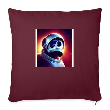 Héros de l’espace - Housse de coussin décorative 45 x 45 cm - bordeaux - Devant