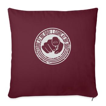 Viens à moi bro - Housse de coussin décorative 45 x 45 cm - bordeaux - Devant