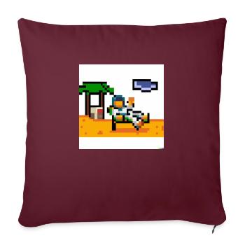 Astronaut - Sofa pillowcase 17,3'' x 17,3'' (45 x 45 cm) - burgundy - Front