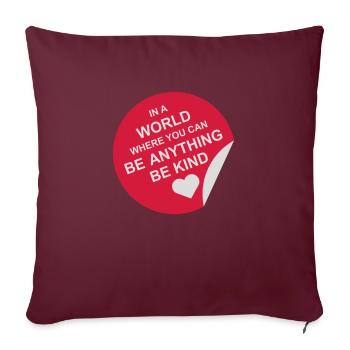 Vous pouvez être gentil - Housse de coussin décorative 45 x 45 cm - bordeaux - Devant