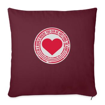 Vous pouvez être gentil - Housse de coussin décorative 45 x 45 cm - bordeaux - Devant