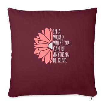 Vous pouvez être gentil - Housse de coussin décorative 45 x 45 cm - bordeaux - Devant