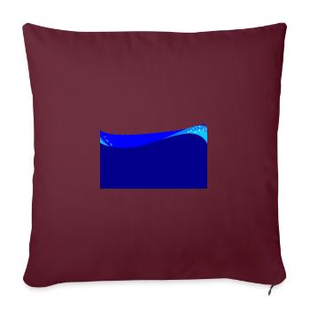 Fond vague bleu foncé - Housse de coussin décorative 45 x 45 cm - bordeaux - Devant