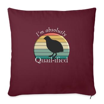 Caille-ifié - Housse de coussin décorative 45 x 45 cm - bordeaux - Devant