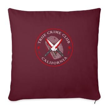 True Crime Club California, Murderino Murder Show - Housse de coussin décorative 45 x 45 cm - bordeaux - Devant