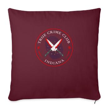 True Crime Club Indiana, Murderino Murder Show - Housse de coussin décorative 45 x 45 cm - bordeaux - Devant