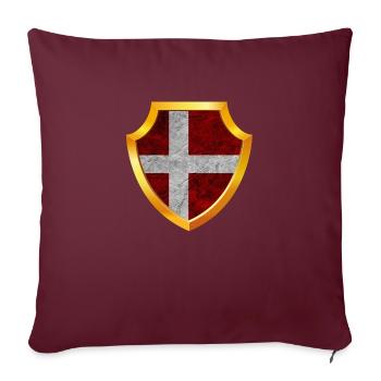 Danemark Copenhague Danois Scandinave Drapeau nordique - Housse de coussin décorative 45 x 45 cm - bordeaux - Devant