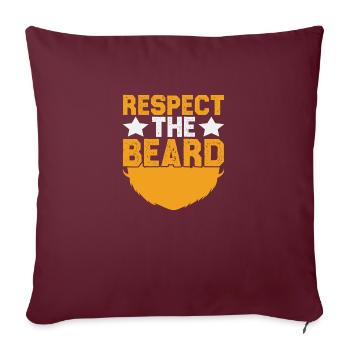 Respect the Beard - Sofakissenbezug 45 x 45 cm - Burgunderrot - Vorne