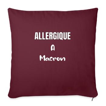 Allergiqueà Macron - Housse de coussin décorative 45 x 45 cm - bordeaux - Devant