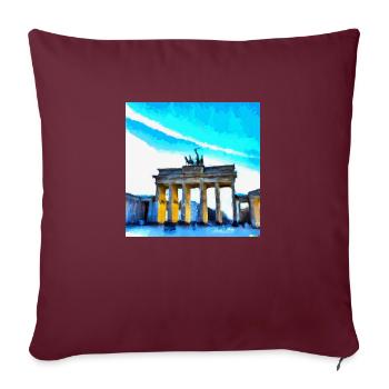 the Brandenburger tor in van gogh style - Sofakissenbezug 45 x 45 cm - Burgunderrot - Vorne
