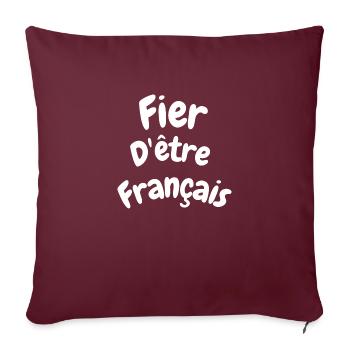 Creation de vetement personnalisé - Housse de coussin décorative 45 x 45 cm - bordeaux - Devant