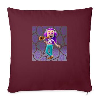 DRÔLE D’ILLUSTRATION MUSICALE FILLE 5 - Housse de coussin décorative 45 x 45 cm - bordeaux - Devant