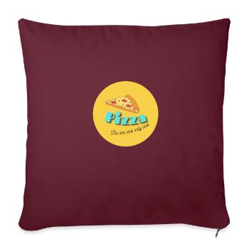 I Love Pizza - Sofakissenbezug 45 x 45 cm - Burgunderrot - Vorne