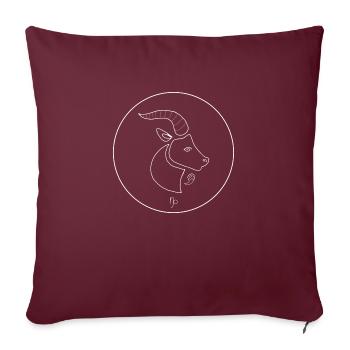 Signe du zodiaque du Capricorne - Housse de coussin décorative 45 x 45 cm - bordeaux - Devant