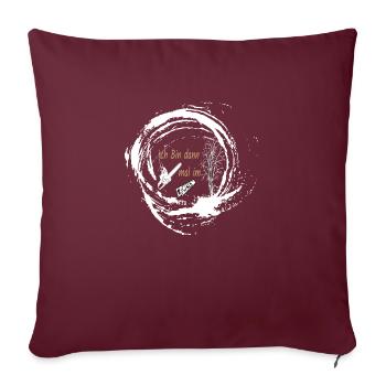 Je serai dans la forêt - Housse de coussin décorative 45 x 45 cm - bordeaux - Devant