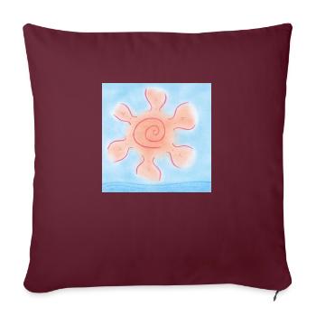 SOLEIL SUR LA MER - Housse de coussin décorative 45 x 45 cm - bordeaux - Devant