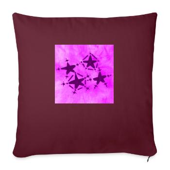 4 ÉTOILES SOURIANT LILAS - Housse de coussin décorative 45 x 45 cm - bordeaux - Devant