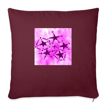 5 STARS SMILING LILAC - Sofa pillowcase 17,3'' x 17,3'' (45 x 45 cm) - burgundy - Front