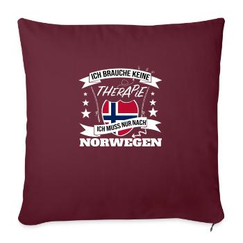 Norwegen Therapie - Sofakissenbezug 45 x 45 cm - Burgunderrot - Vorne