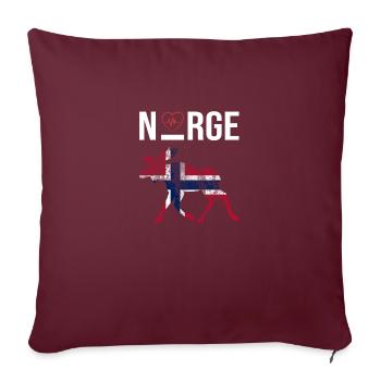 Norge Love - Sofakissenbezug 45 x 45 cm - Burgunderrot - Vorne
