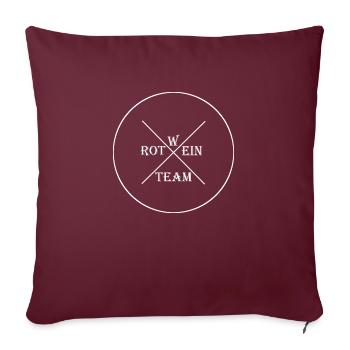 Rotwein Wein Team Alkohol Geschenk Geschenkidee - Sofakissenbezug 45 x 45 cm - Burgunderrot - Vorne